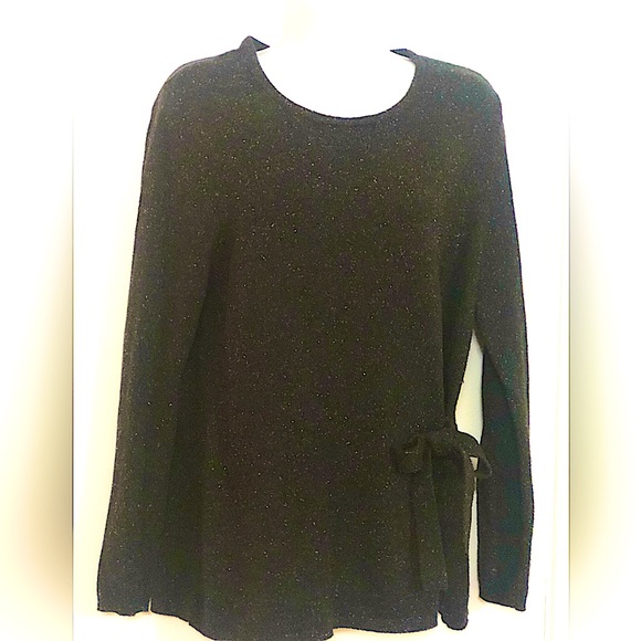 J.Jill Cotton Silk Side Tie Detail Sweater Woman’s Medium Petite - Picture 1 of 14